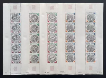 Mali 1975 YT 246-249 Bogen antike Münzen Karthago Syrakus