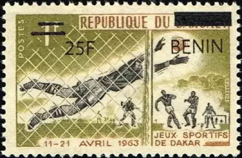 Bénin 2009 Mi. 1467 surchargé Jeux Sportifs Dakar football gardien