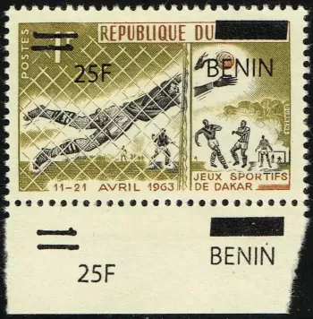Benin 2009 Mi. 1467x Varietät Aufdruck Sporspiele Dakar Fußball Schwimmen