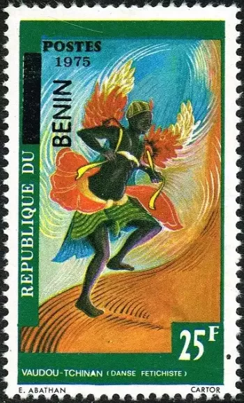 Bénin 2009 Mi. 1485 surchargé Vaudou Tchinan danse fétichiste