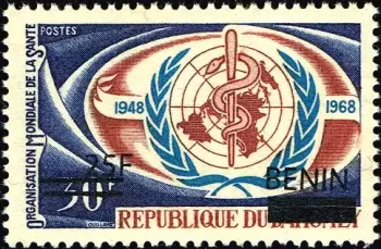 Bénin 2009 Mi. 1488 surchargé OMS WHO santé Organisation mondiale