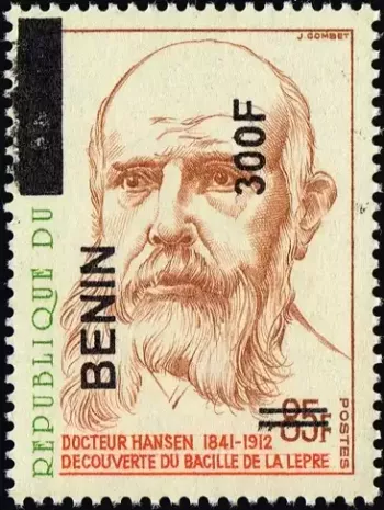 Bénin 2009 Mi. 1510 surchargé Docteur Hansen lèpre bacille médecine