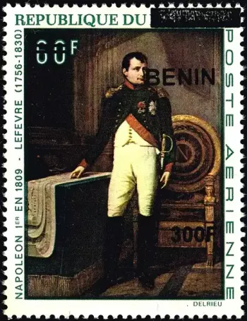 Benin 2009 Mi. 1547 surcharged Napoleon I Lefèvre painting airmail