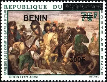 Benin 2009 Mi. 1550 surcharged Napoleon Battle Eylau Gros painting