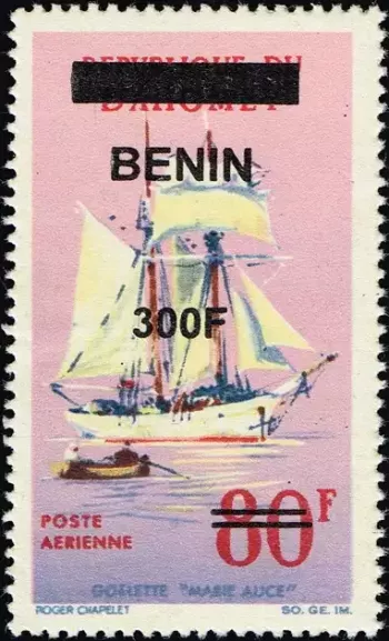 Benin 2009 Mi. 1551 Aufdruck BENIN 300F Segelschiff Schoner