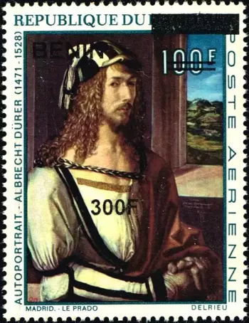 Benin 2009 Mi. 1562 overprint Albrecht Dürer self-portrait painting
