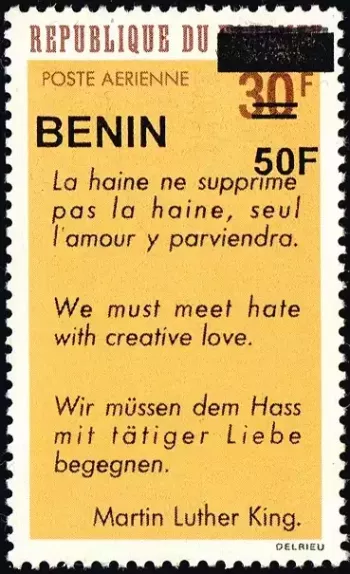 Bénin 2009 Mi. 1589 surchargé Martin Luther King poste aérienne