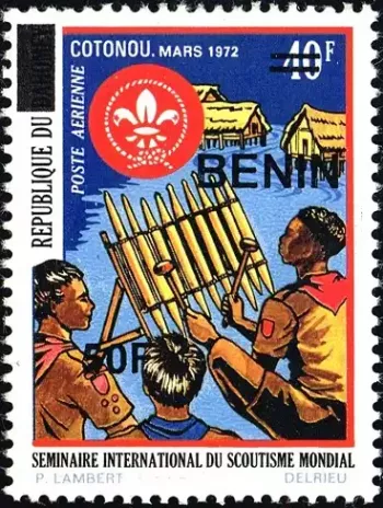 Benin 2009 Mi. 1597 Aufdruck Weltpfadfinder Cotonou Luftpost Scouts