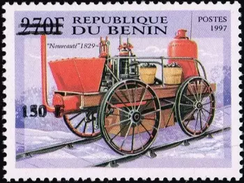 Benin 2000 Mi. 1299 Aufdruck Feuerwehrpumpe 1829 Feuerwehrmann