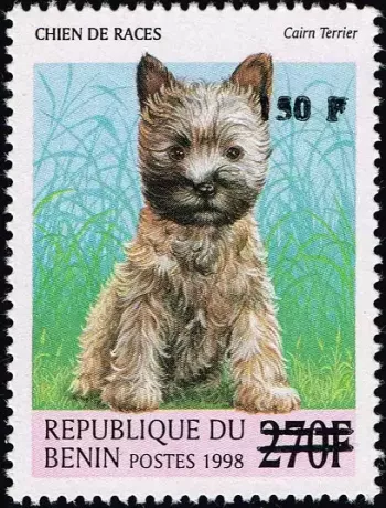 Benin 2000 Mi. 1303 overprint Cairn Terrier dog breed animal