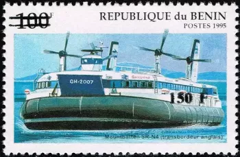 Benin 2000 Mi. 1271 Aufdruck Luftkissenboot Mountbatten SR-N4 Schiff
