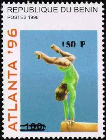 Bénin 2000 Mi. 1278 surchargé Jeux Olympiques Atlanta gymnastique