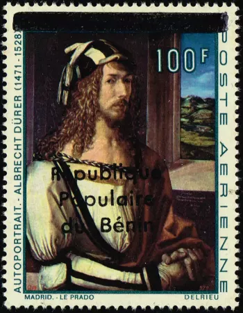 Bénin 1988 Mi. 473 surchargé Albrecht Dürer autoportrait peinture Prado