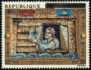 Benin 1992 Mi. 515 überdruck UNESCO Venedig Mosaik San Marco