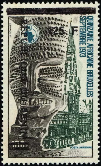 Benin 1992 Mi. 520 Aufdruck Afrikanische Quinzaine Brüssel Maske