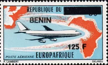 Benin 1994 Mi. 591 overprinted Europafrique airmail airplane