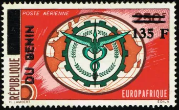 Benin 1994 Mi. 600 überdruck Europafrique Luftpost ungültig