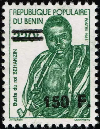 Benin 1995 Mi. 655 überdruck König Behanzin Büste Royauté Dahomey