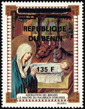Bénin 1996 Mi. 875 surchargé Noël Nativité Adoration des Bergers