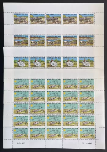 Mali 1980 YT 369-372 Bogen Solarenergie Zentrale Diré Bamako