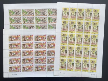 Mali 1981 YT 429-431 sheet surcharged scouting world conference Dakar