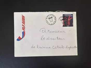 Elfenbeinküste 1977 Mi. D 532 Luftpostbrief Bouaké Blume