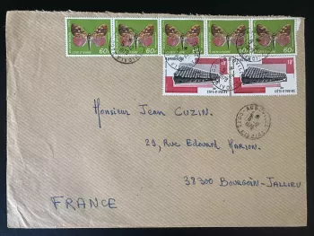 Elfenbeinküste 1978 Mi. 558 Schmetterlingsbrief Agboville