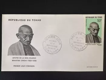 Chad 1969 Mi. 235 FDC Mahatma Gandhi Apostle of Non-Violence Airmail
