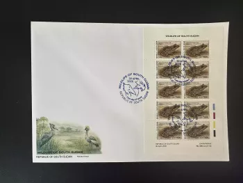 Sud-Soudan 2026 M/S FDC Grenouille Mascarène Ptychadena faune sauvage