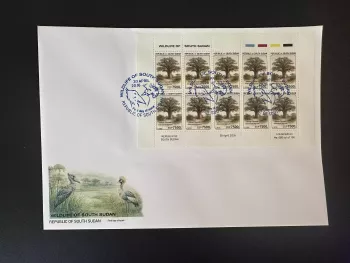 South Sudan 2026 M/S FDC African Baobab Adansonia digitata tree flora