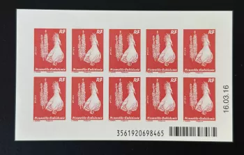 Nouvelle-Calédonie 2016 YT C1270A cagou oiseau faune carnet