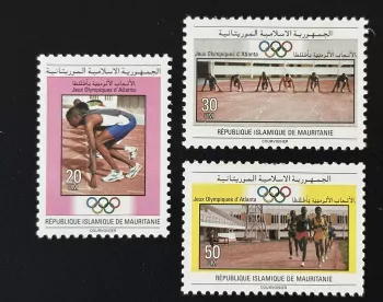 Mauretanien 1996 Mi. 1038-1039 1041 Olympische Spiele Atlanta Leichtathletik