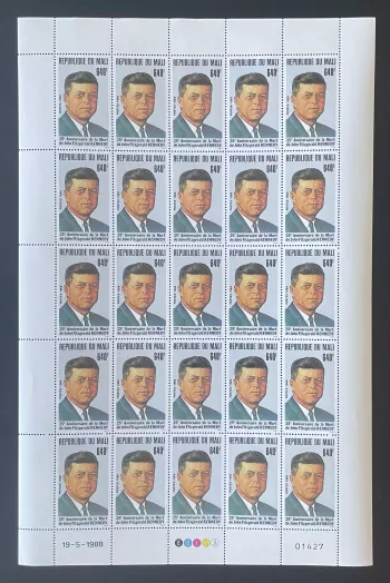 Mali 1988 YT 552 planche John Fitzgerald Kennedy président USA JFK
