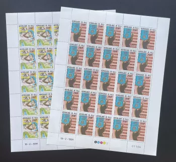 Mali 1991 YT 567-568 sheet Rotary Polio Plus water drilling Lions