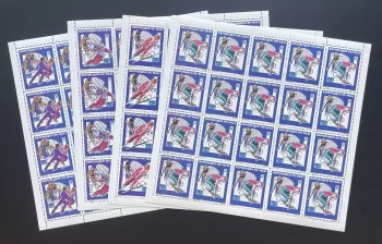 Mali 1994 YT 598-601 planche Jeux Olympiques hiver Lillehammer ski