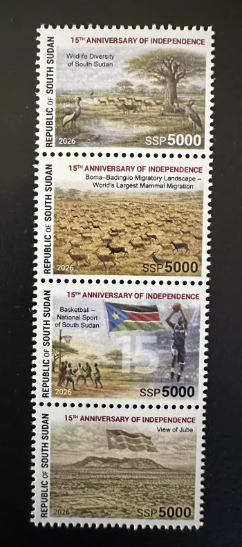 South Sudan 2026 strip independence fauna migration basketball Juba flag