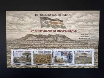 South Sudan 2026 S/S 15th Independence Anniversary Flag Fauna Juba