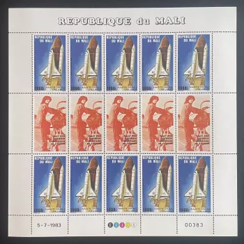 Mali 1983 YT PA 473A Bogen Shuttle Challenger Sally Ride Weltraum NASA
