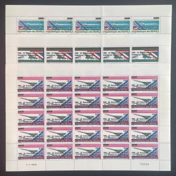 Mali 1986 YT PA 520-522 sheet surcharged Concorde supersonic flight aviation