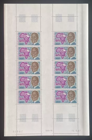 Mali 1987 YT PA 528 planche Albert John Luthuli Nobel Paix Afrique