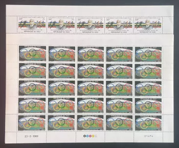 Mali 1988 YT PA 531-532 planche Jeux Olympiques Séoul Coubertin