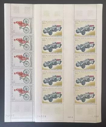 Mali 1968 YT PA 60-61 sheet bicycle Mercedes Benz automobile