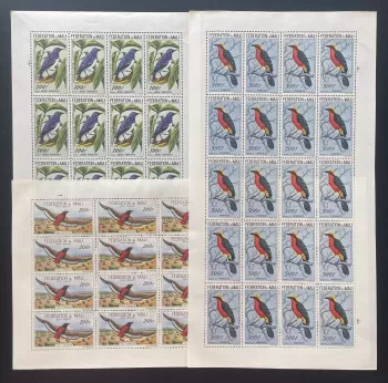 Mali 1960 YT PA 2-4 Bogen Vögel Amethystglanzstar Gonolek Adler