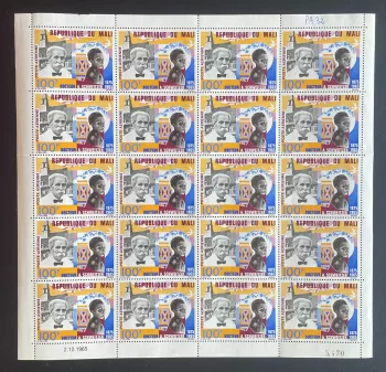 Mali 1966 YT PA 32 Bogen Albert Schweitzer Medizin Lambaréné