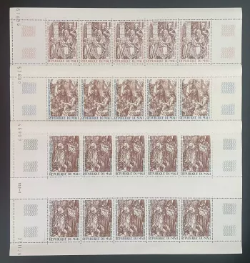 Mali 1979 YT PA 370-372 planche Noël Dürer Adoration Rois Mages