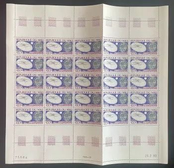 Mali 1980 YT PA 388 sheet Pluto discovery astronomy space