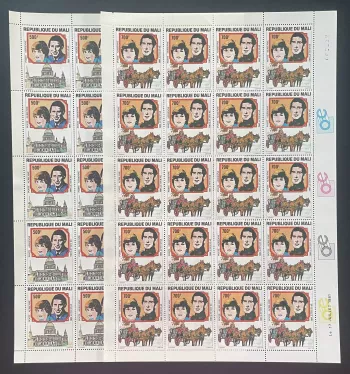 Mali 1981 YT PA 432-433 sheet Royal Wedding Diana Charles London