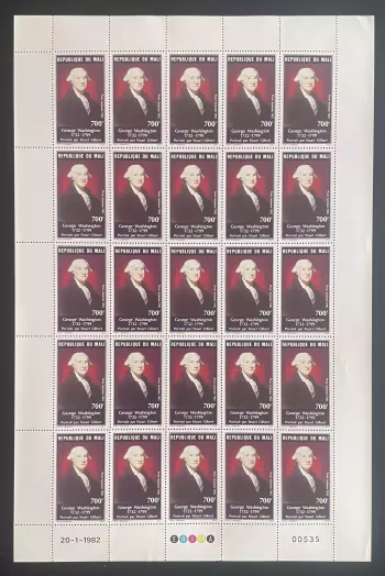 Mali 1982 YT PA 438 sheet George Washington US President portrait