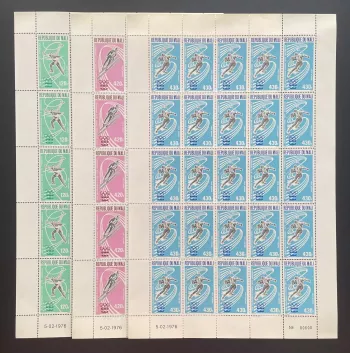 Mali 1976 YT PA 267-269 planche Jeux Olympiques hiver Innsbruck patinage ski