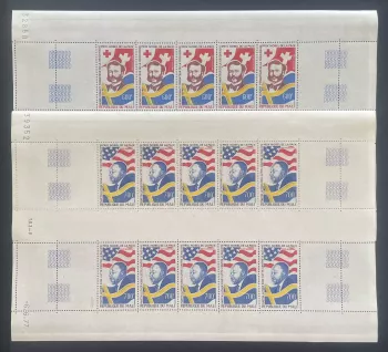 Mali 1977 YT PA 305-306 planche Nobel Paix Dunant Luther King